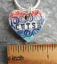 Calon Cwtsh Ceramic Heart Pendant - Image 4