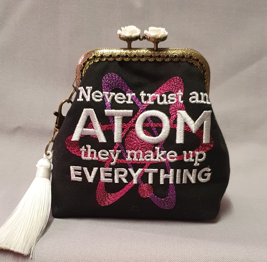 'Never Trust an Atom' Coin Purse