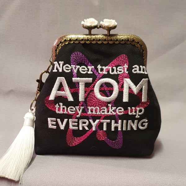 'Never Trust an Atom' Coin Purse