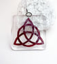Fused Glass Celtic Knot Hanging Design 2 - Handmade Glass Suncatcher - Image 1