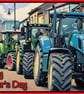Tractors Father's Day A5 Greeting Card 