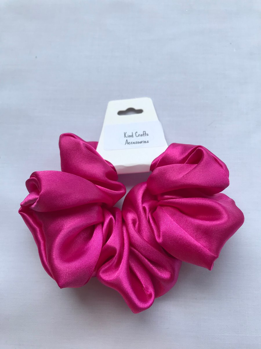 Large Silky satin luxury fabric scrunchies, Large scrunchie, Satin fabric 