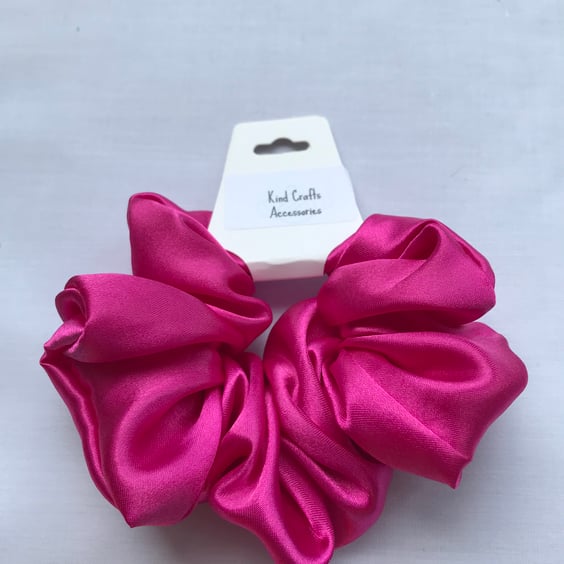 Large Silky satin luxury fabric scrunchies, Large scrunchie, Satin fabric 