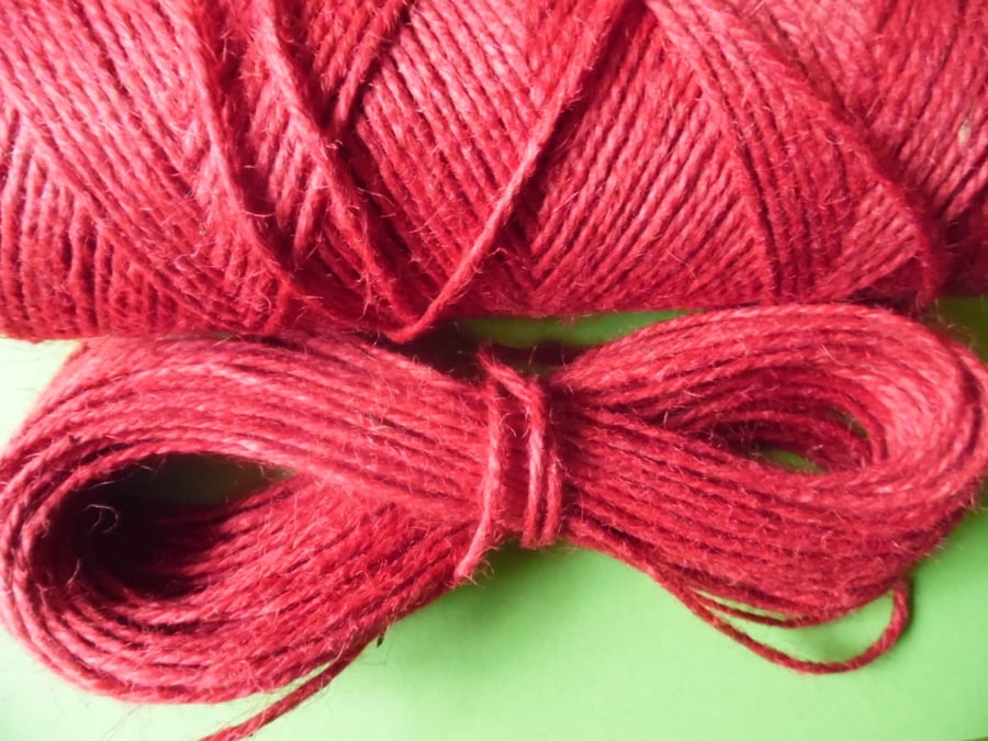 20 mts of Red Jute  Twine