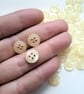 10mm, 4-hole off-white buttons in packs of 20, 50 or 100, small buttons - Image 2