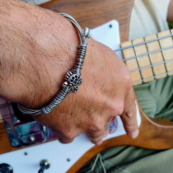 Re-Purposed Guitar String Bangle. Fab for any guitarist or musician