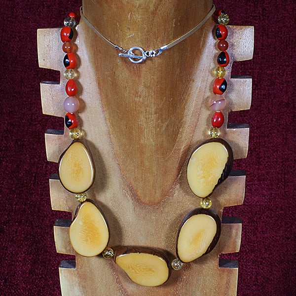 Fire Saffron Necklace.