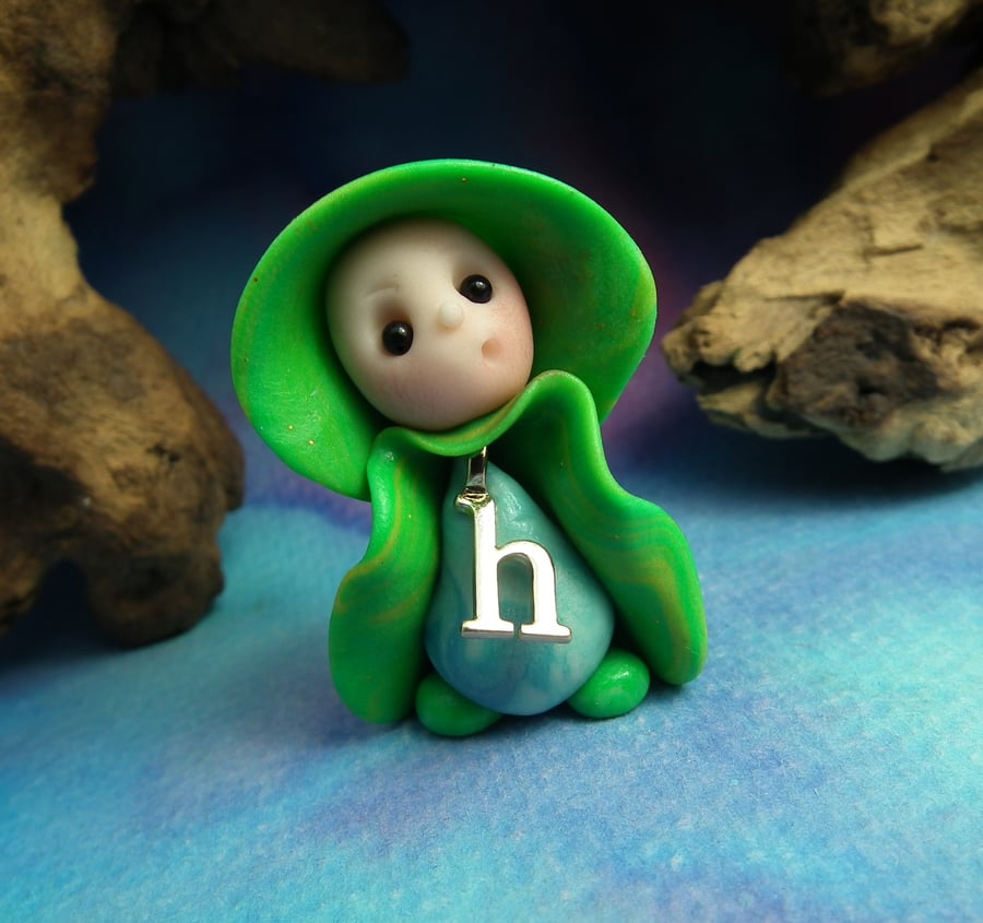 Alphabet Initial Gnome 'H' OOAK Sculpt by Ann Galvin