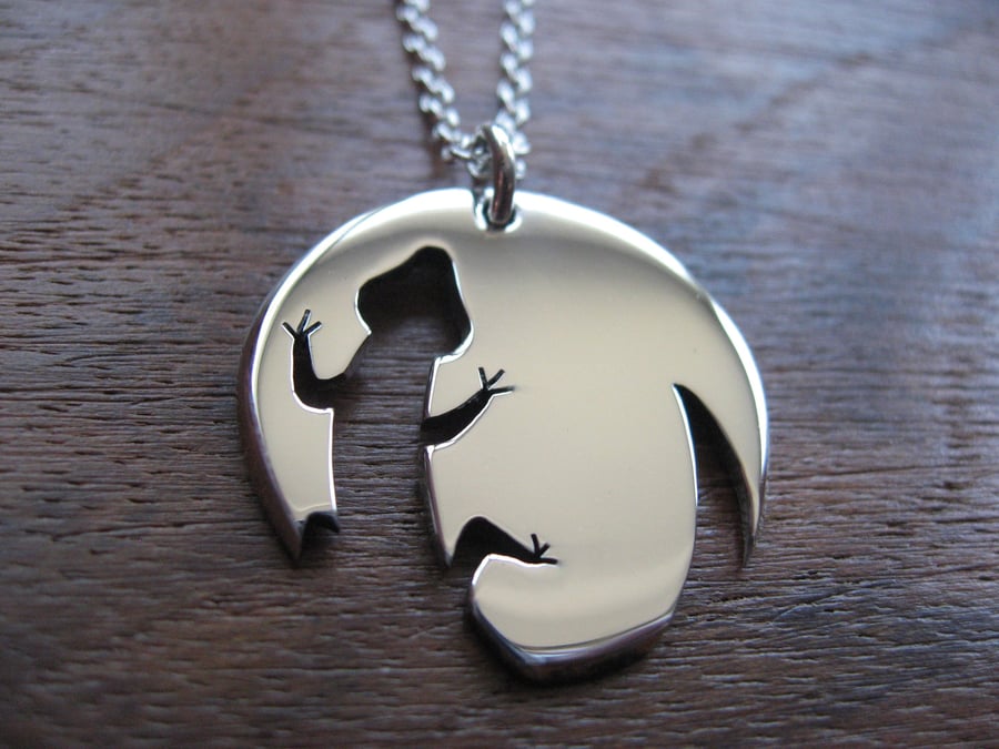 Silver Lizard Necklace