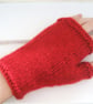 Red Fingerless Mittens - Image 1