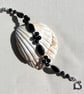 Black Agate & Black Onyx Gemstone Charka Beaded Bracelet "Magic" - Image 5
