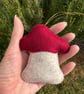 Felt Fairy House in Cranberry and Beige  - Image 4