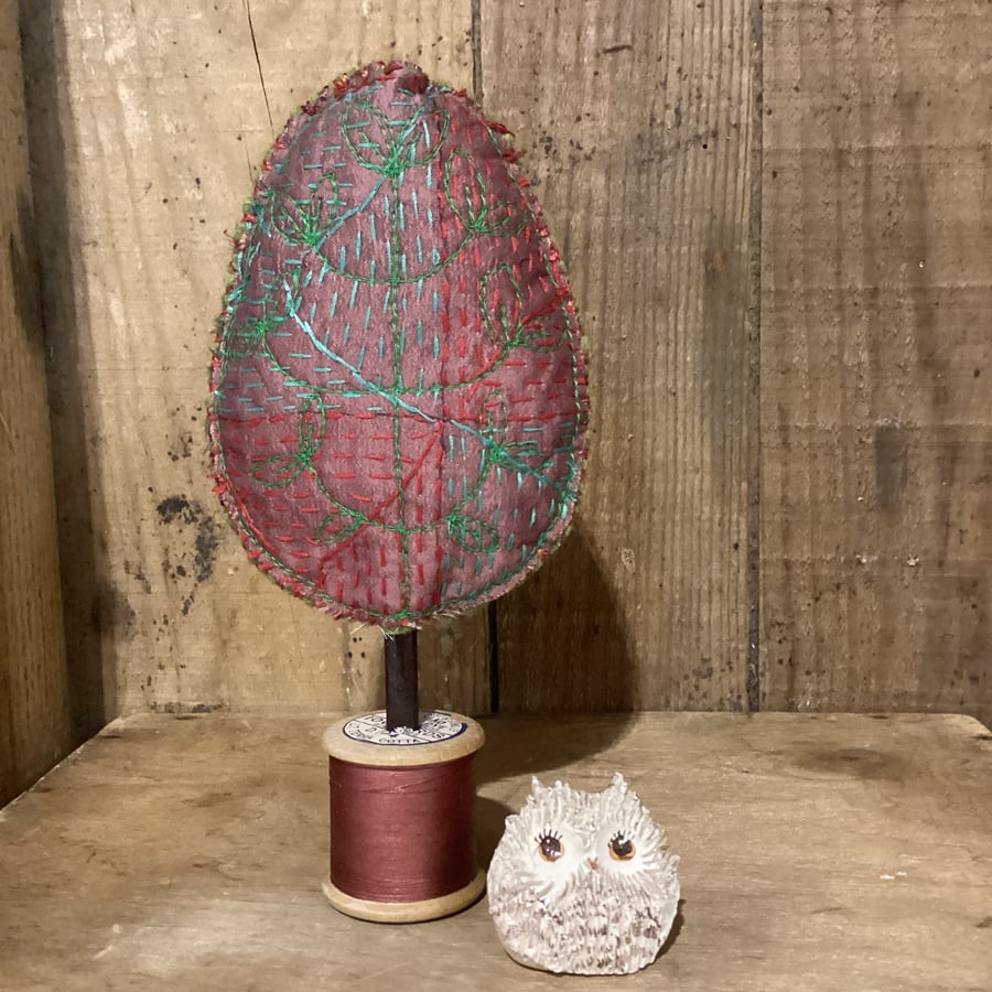 Rust red vintage silk tree