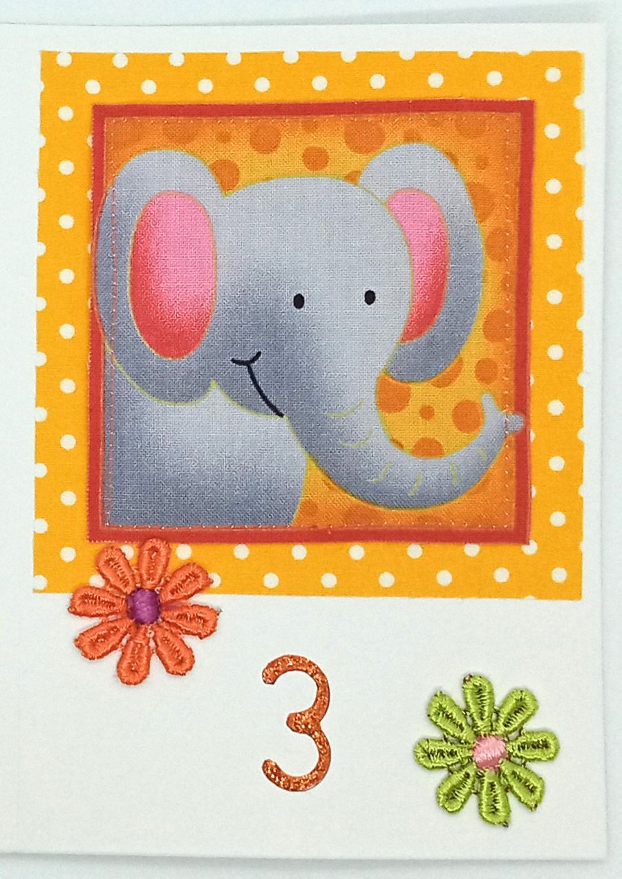 3rd Birthday Elephant Children's Cards
