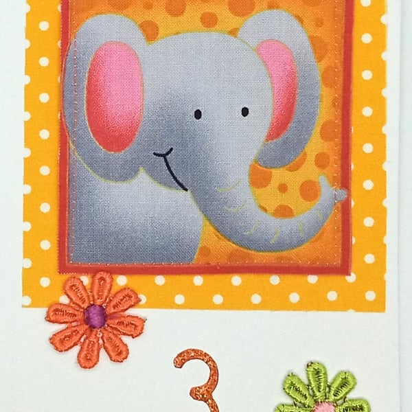 3rd Birthday Elephant Children's Cards