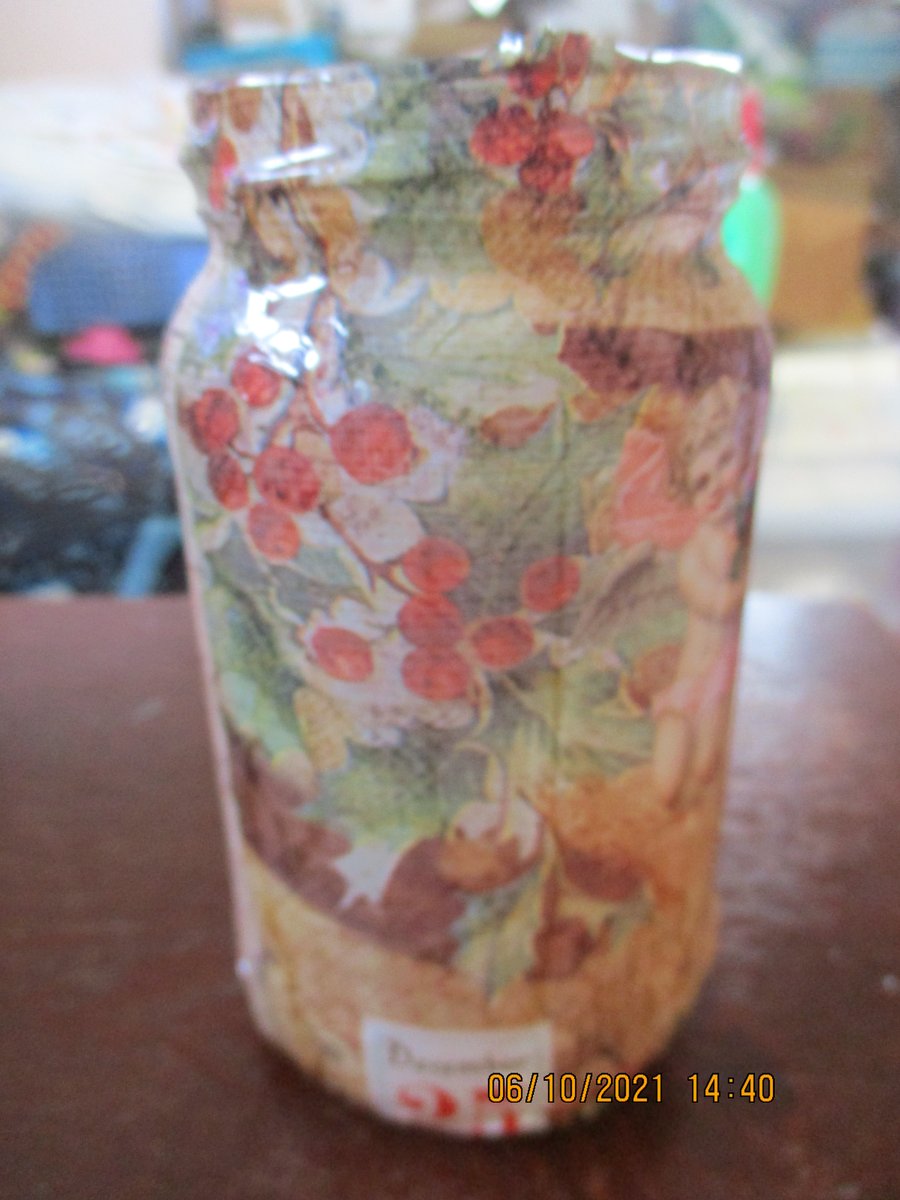 Glass Decorated Storage Jar