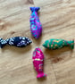 Small catnip fish……colourful batik cotton cat toy - Image 8
