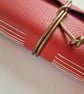 Red Leather Marble Notebook, Journal or sketchbook, A6 Summer Seconds - Image 3