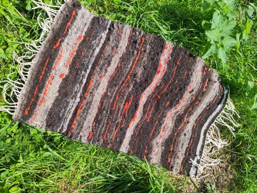 Handspun, handwoven ethical rug