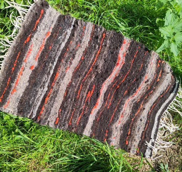 Handspun, handwoven ethical rug