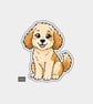Funny Vinyl Die Cut Sticker For Adults - Cute Posing Fluffy Dog