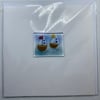 Blank card with handmade fused glass sailing boats
