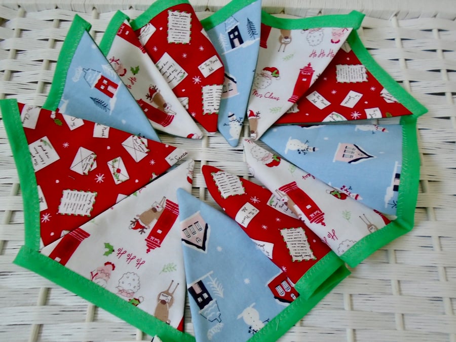 Cotton Christmas Bunting 