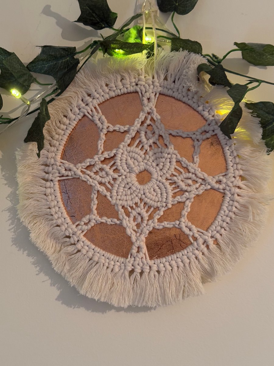 Winter Mandala Macrame Wall Art, Christmas decoration, Yule decor