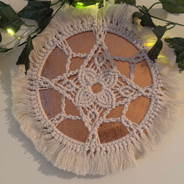 Winter Mandala Macrame Wall Art, Christmas decoration, Yule decor