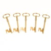 5 x Large Bronze Tone Key Charms