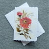 hand painted floral greetings card original art ( ref F 229 )
