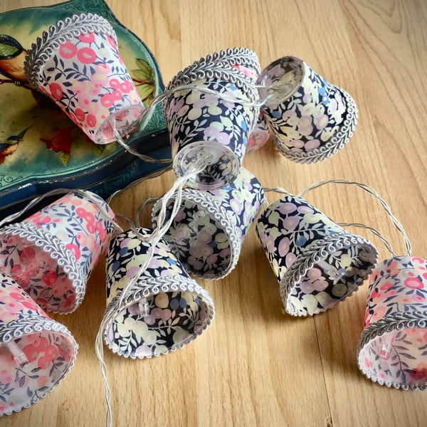 Mini Lampshade Fairy Lights - Liberty - Wiltshire Berry