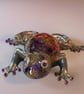 Handmade Resin Frog with Real Dried Flowers – Botanical Frog Sculpture – Unique  - Image 8