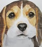 Cute Beagle Puppy Dog Portrait. Original painting - Image 3