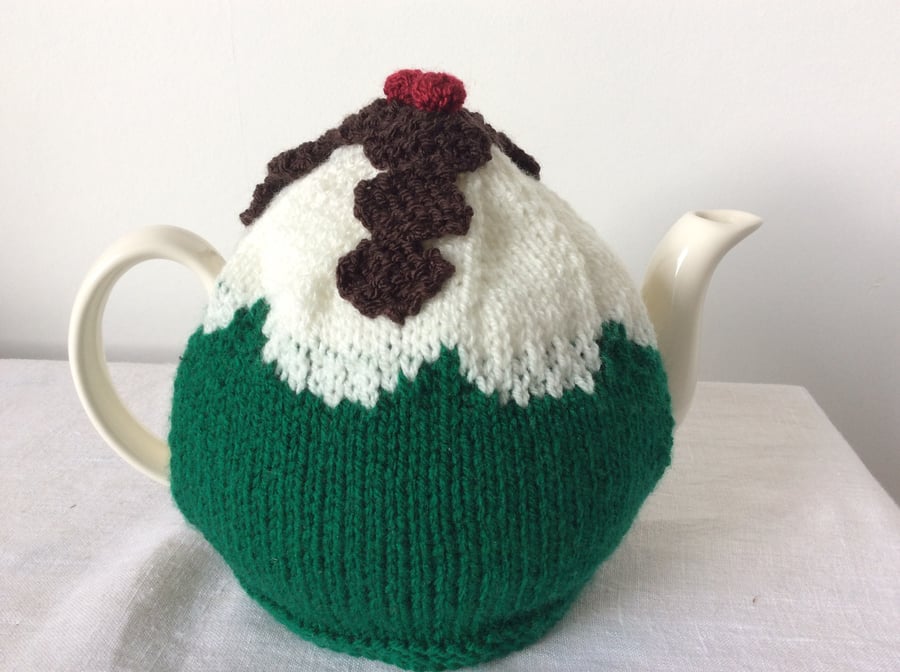 Christmas Pudding Tea Cosy - new green version