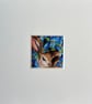 Mounted Resting Whimsical Hare Rabbit with Blue Wildflowers Watercolour Print - Image 2