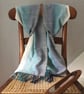 Ocean Shallows Hand Woven Cotton Point Twill Scarf - Image 1