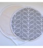Aga Hob Lid Mats Pads Hats Round Covers Silver Grey Surface Saver Stem Leaves - Image 2