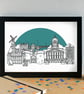 Nottingham Skyline Art Print - Image 1