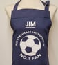 Personalised Football Apron no.1 fan (9-12 yrs) - Made in England.  - Image 7