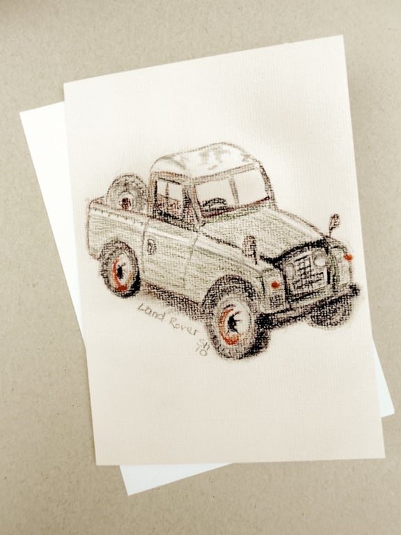 Landrover Pastel Printed Card
