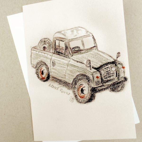 Landrover Pastel Printed Card