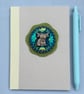 Hand Embroidered Highland Cow Notebook Set - Image 1