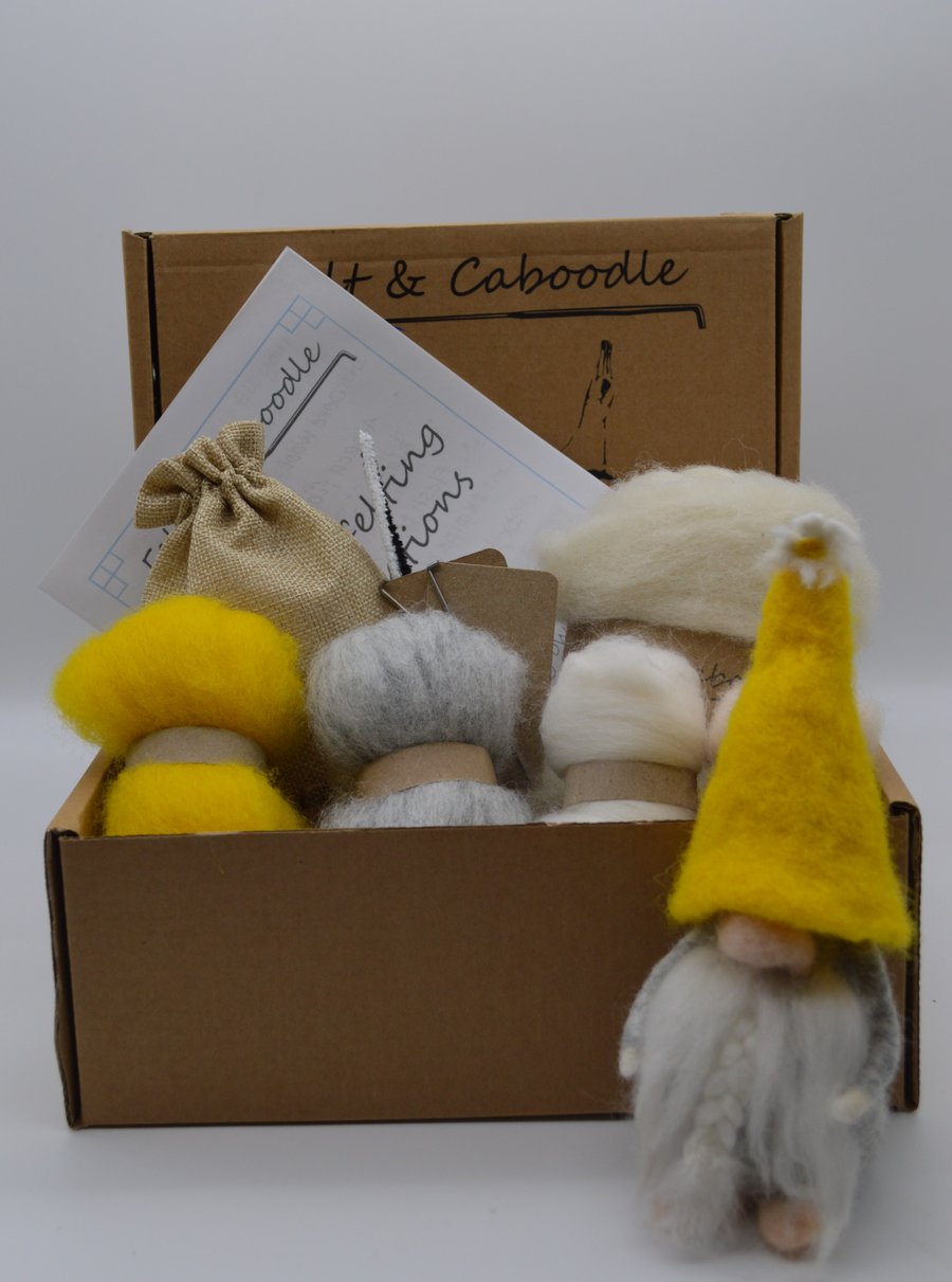 Gnome needle felting kit