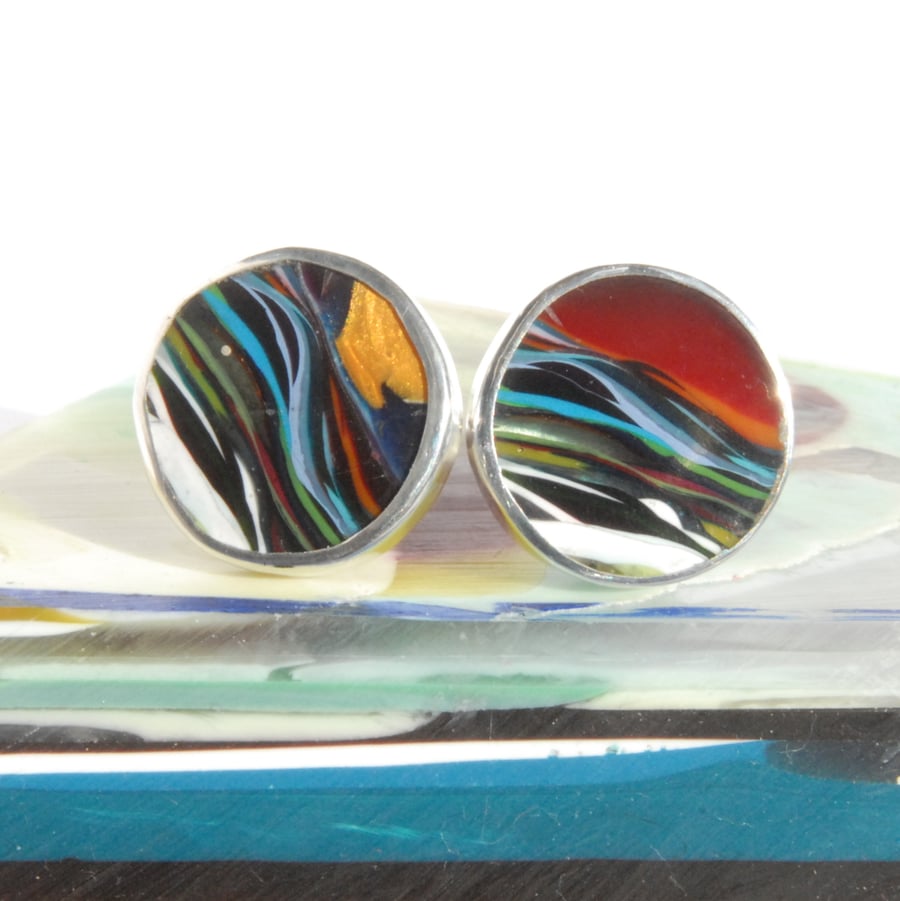 Cornish surfite cufflinks (swirly pattern)