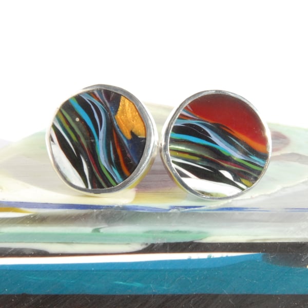 Cornish surfite cufflinks (swirly pattern)