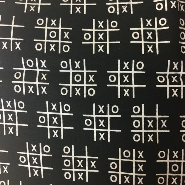 Fabric - Noughts & Crosses - 3.00 Free Postage
