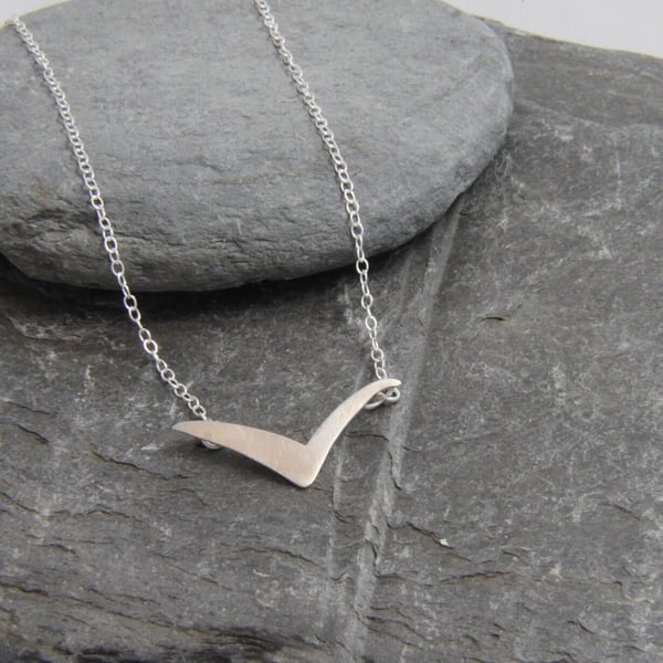 Soaring High Sterling Silver Flying Bird Necklace