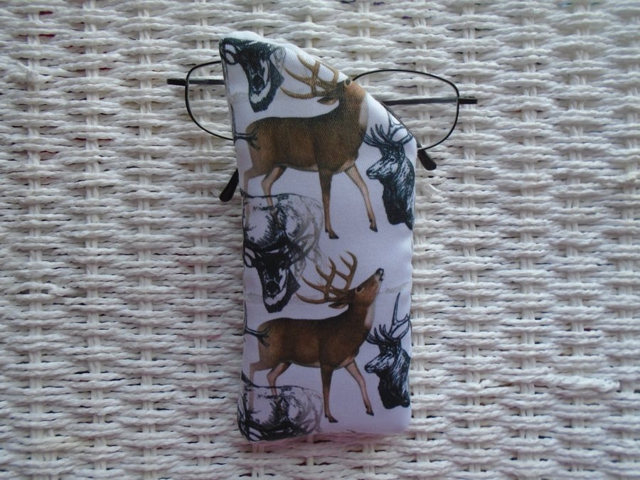 Stag Deer Glasses Case Lined & Padded 