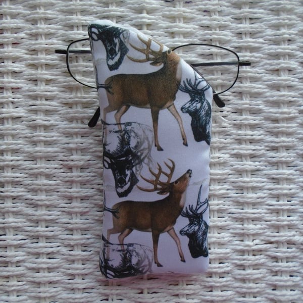 Stag Deer Glasses Case Lined & Padded 